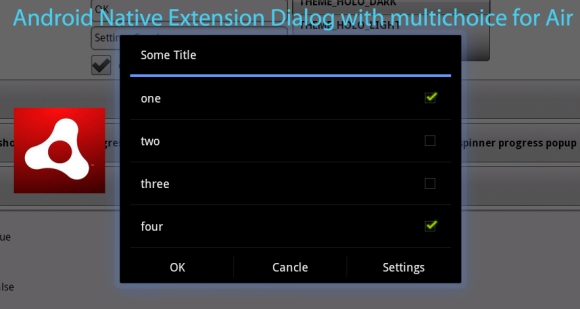 Android Native Extension Dialog for Air